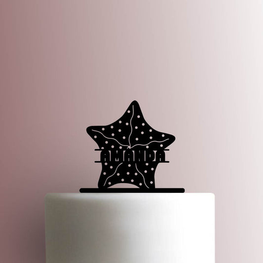 Custom Starfish Name - Acrylic Cake Topper