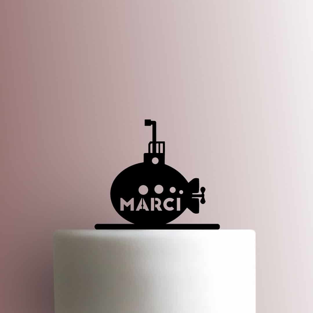 Custom Submarine Name - Acrylic Cake Topper