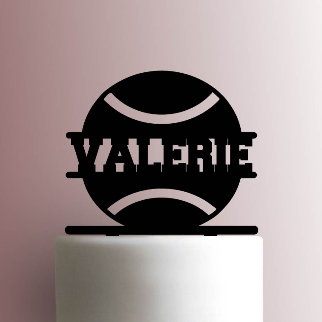 Custom Tennis Ball Name - Acrylic Cake Topper
