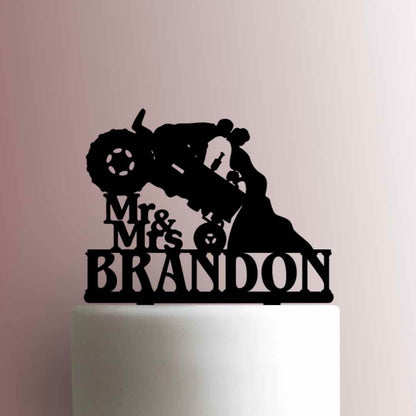 Custom Tractor Wedding Name - Acrylic Cake Topper