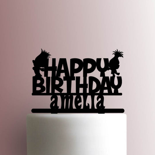 Custom Trolls Happy Birthday- Acrylic Cake Topper