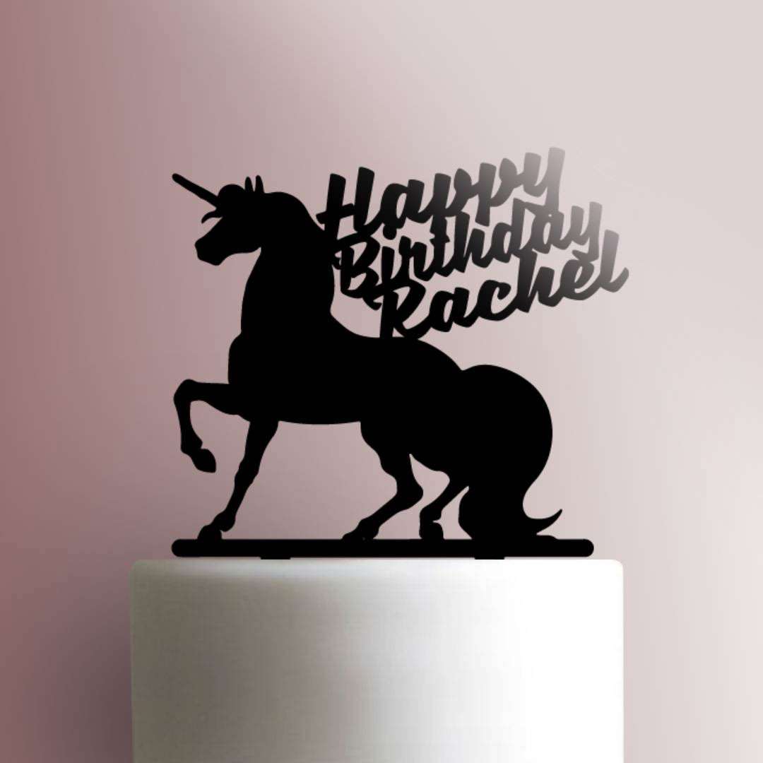 Custom Unicorn Happy Birthday- Acrylic Cake Topper