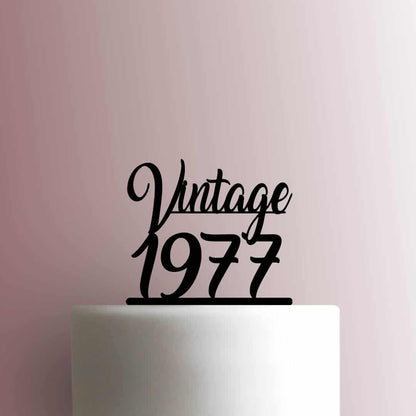 Custom Vintage Year - Acrylic Cake Topper