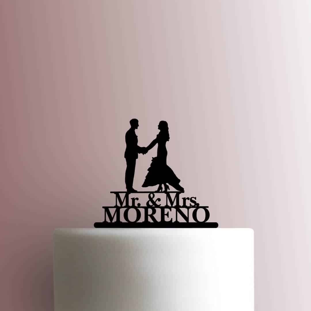 Custom Wedding Mr and Mrs Name - Acrylic Cake Topper