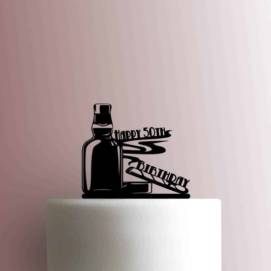 Custom Whiskey and Cigar Age - Acrylic Cake Topper