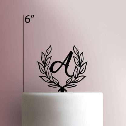 Custom Wreath Initial- Acrylic Cake Topper