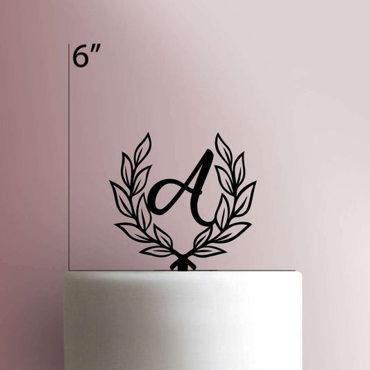 Custom Wreath Initial- Acrylic Cake Topper