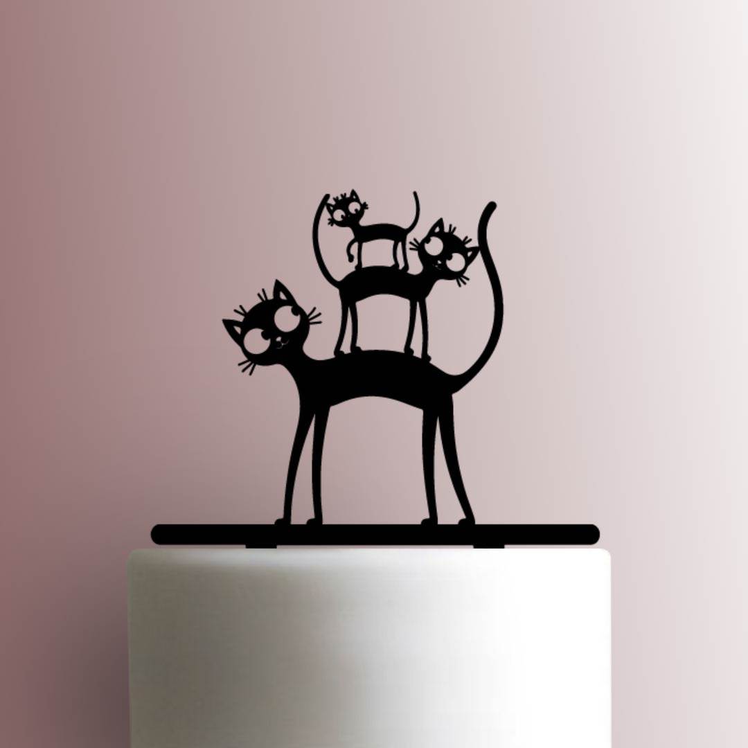 Cute Cat Tower - Acrylic Cake Topper