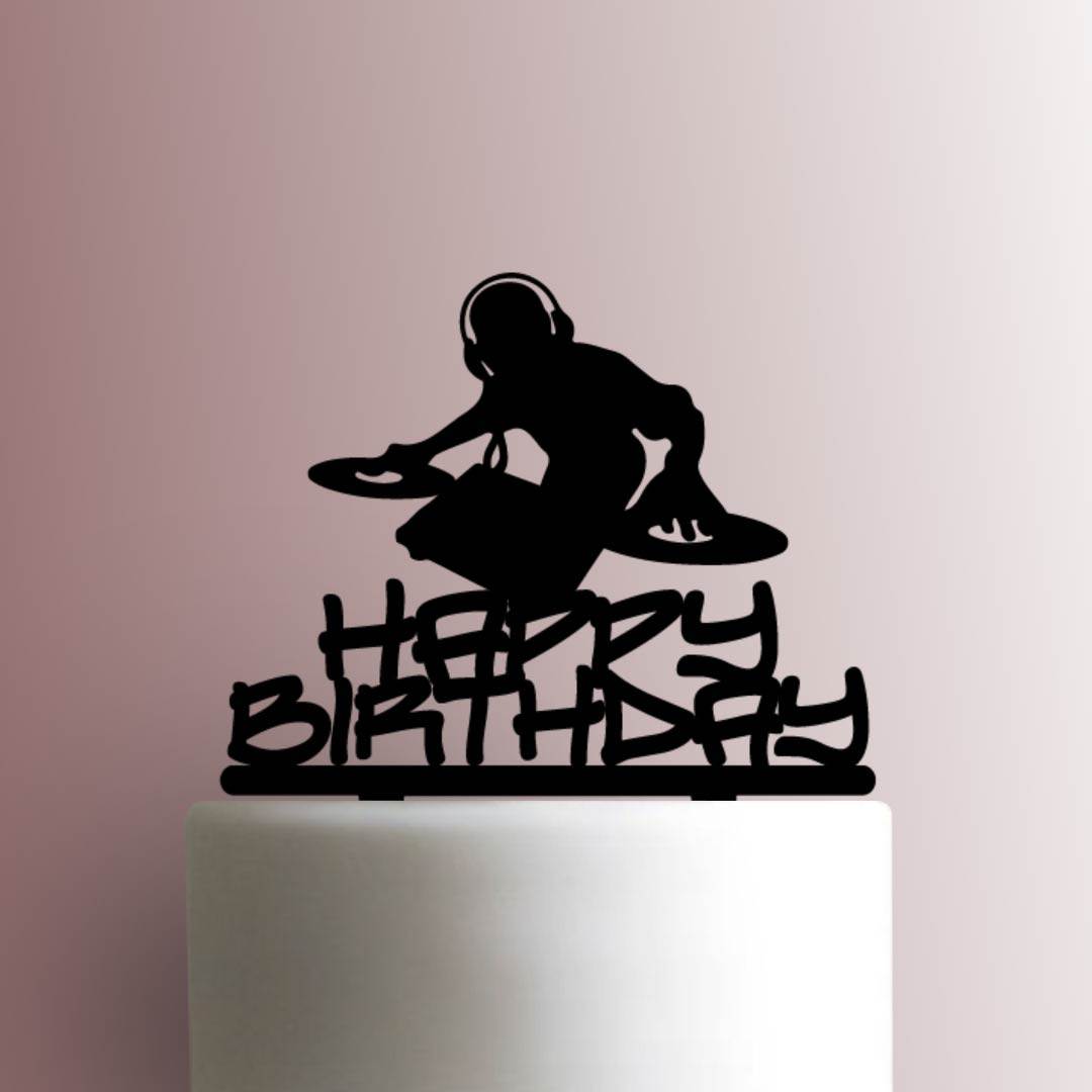 DJ Happy Birthday - Acrylic Cake Topper