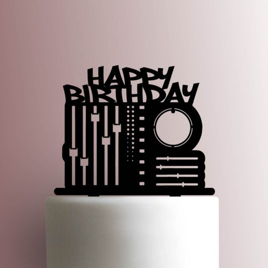 DJ Mixer Happy Birthday - Acrylic Cake Topper