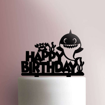 Daddy Shark Happy Birthday- Acrylic Cake Topper