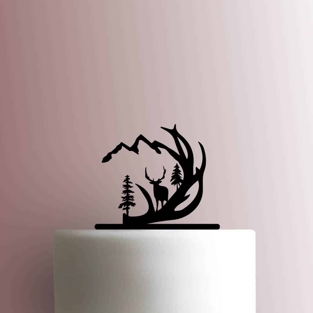 Deer Antler - Acrylic Cake Topper