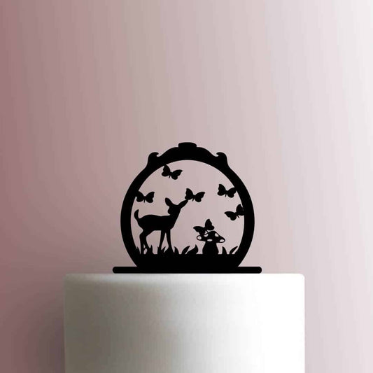 Deer with Butterflies - Acrylic Cake Topper