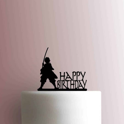 Demon Slayer Happy Birthday - Acrylic Cake Topper