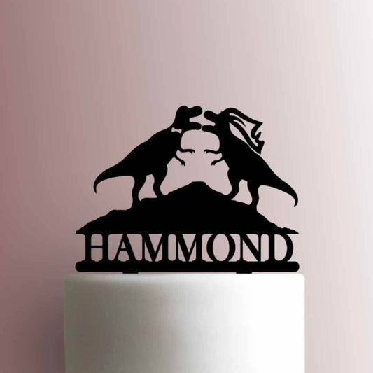 Dinosaur ? Custom Tyranosaurus Rex Wedding Name - Acrylic Cake Topper