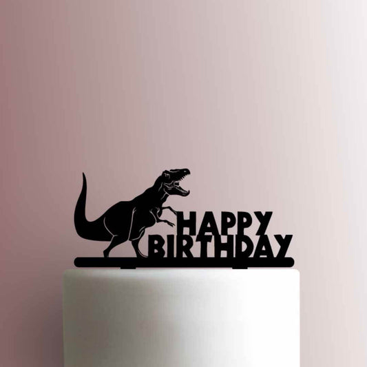 Dinosaur ? Tyrannosaurus Rex Happy Birthday - Acrylic Cake Topper
