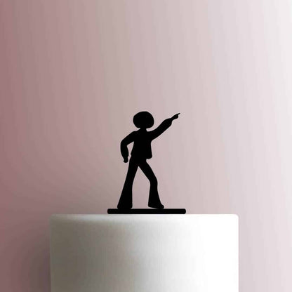 Disco Dancer Afro Man - Acrylic Cake Topper