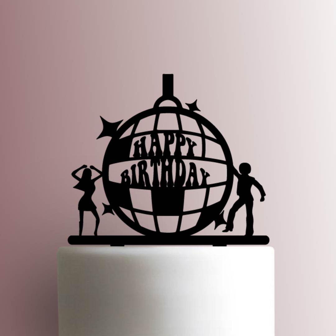 Disco Happy Birthday - Acrylic Cake Topper