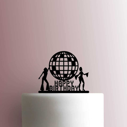 Disco Happy Birthday - Acrylic Cake Topper