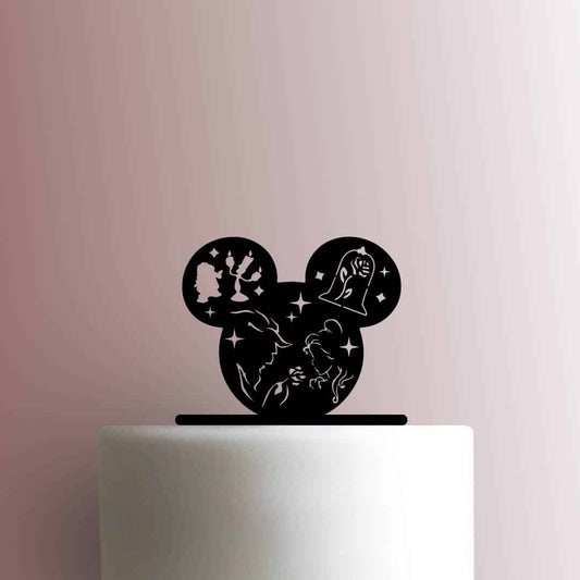 Disney Ears Cameo ? Beauty and the Beast - Acrylic Cake Topper