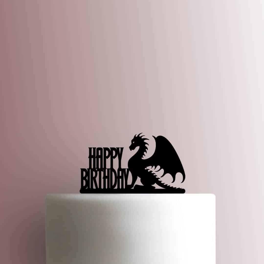 Dragon Happy Birthday - Acrylic Cake Topper