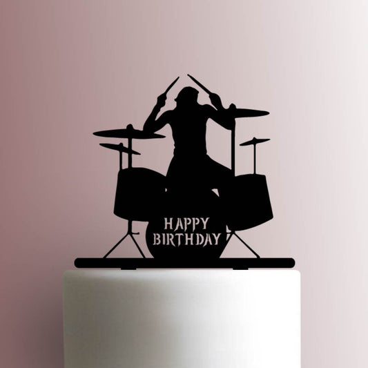 Drummer Happy Birthday - Acrylic Cake Topper