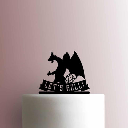 Dungeon and Dragons Lets Roll D&D - Acrylic Cake Topper