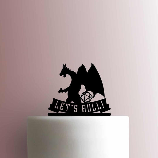 Dungeon and Dragons Lets Roll D&D - Acrylic Cake Topper