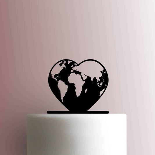 Earth Heart - Acrylic Cake Topper