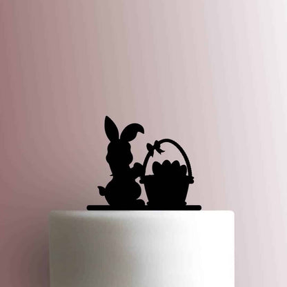 Easter Bunny with Basket - Acrylic Cake Topper