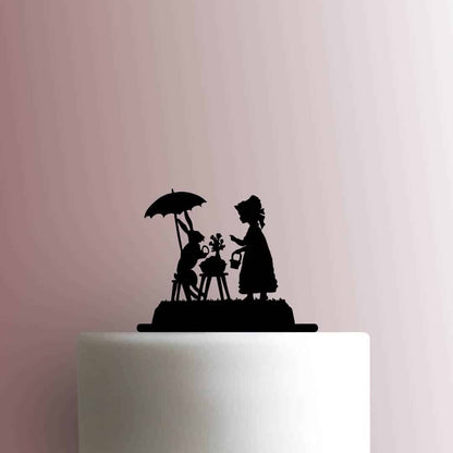 Easter ? Rabbit and Girl - Acrylic Cake Topper