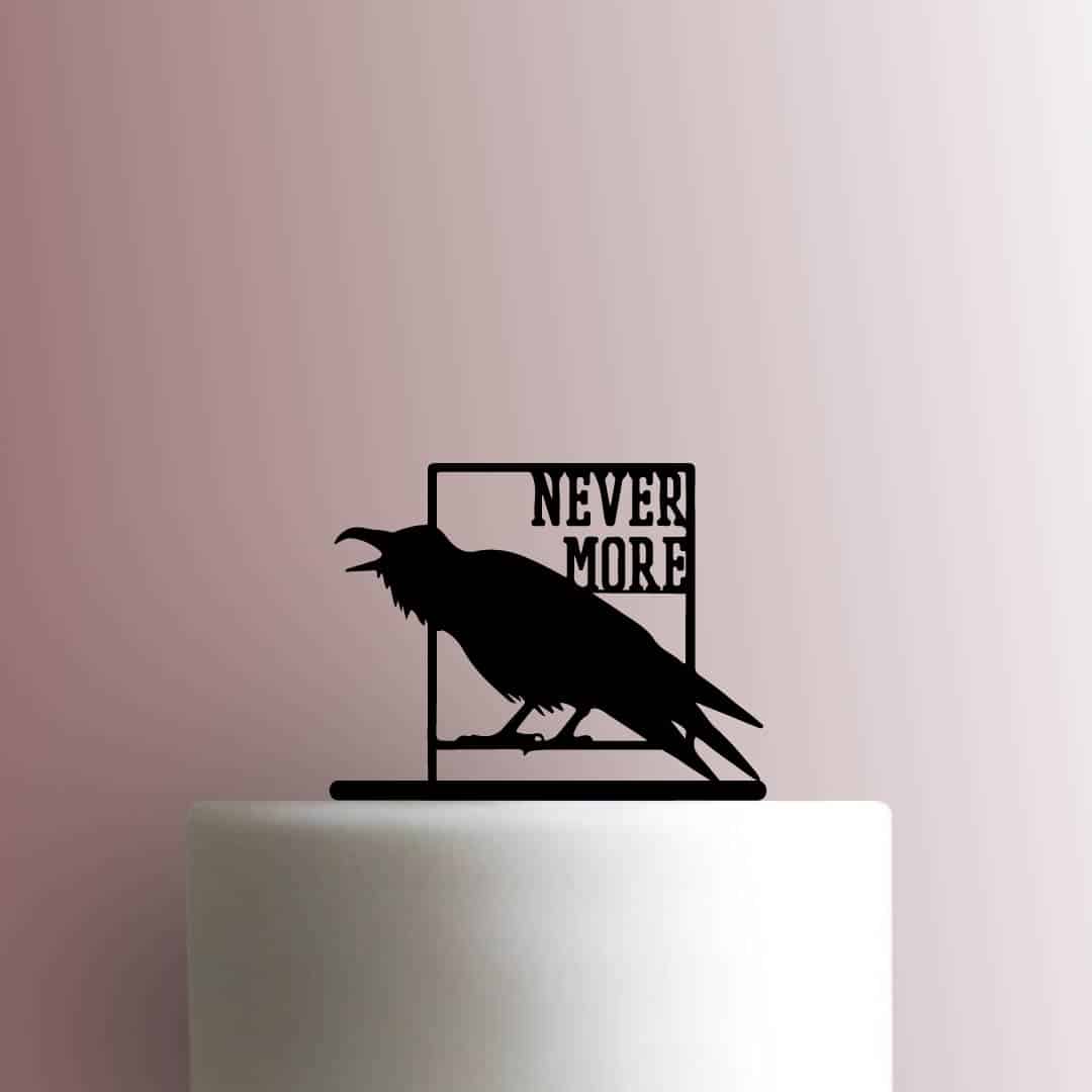 Edgar Allan Poe Never More - Acrylic Cake Topper