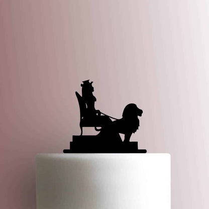 Egyptian Cleopatra and Lion - Acrylic Cake Topper