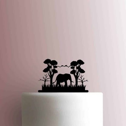 Elephant Habitat - Acrylic Cake Topper