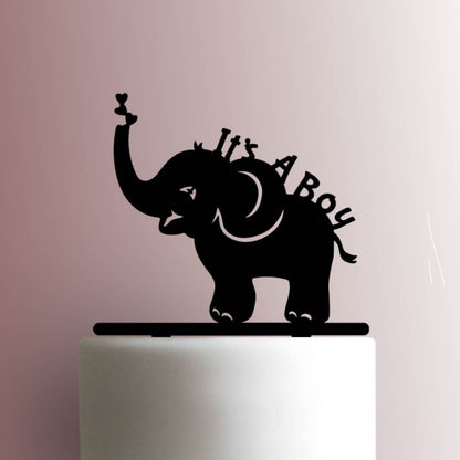 Elephant Its A Boy - Acrylic Cake Topper