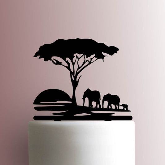 Elephant Safari - Acrylic Cake Topper