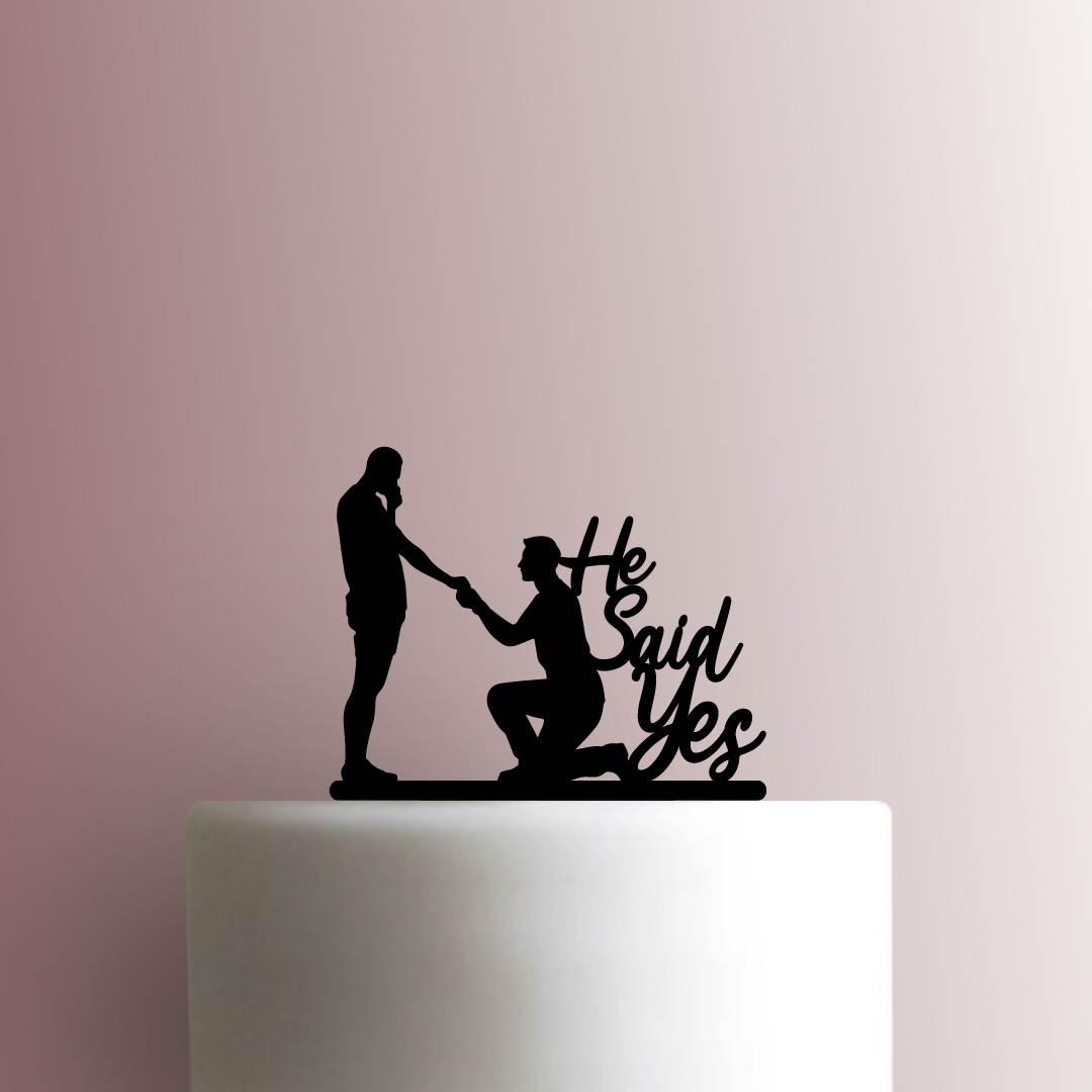 Engaged Couple - Acrylic Cake Topper