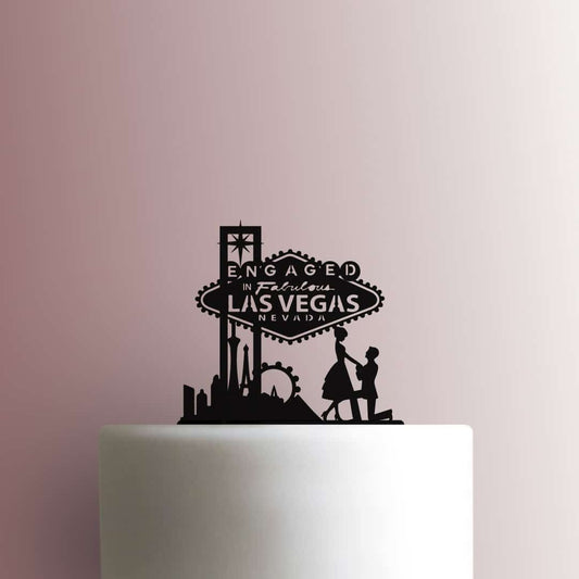 Engaged in Fabulous Las Vegas Couple - Acrylic Cake Topper