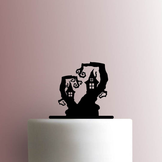 Fairy Houses in Tree - Acrylic Cake Topper