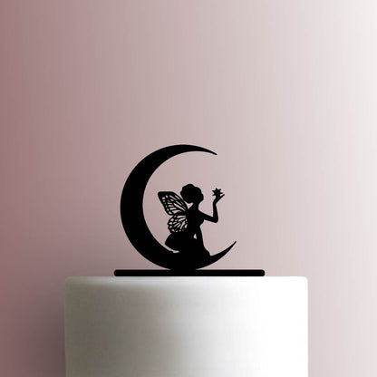 Fairy on Moon - Acrylic Cake Topper