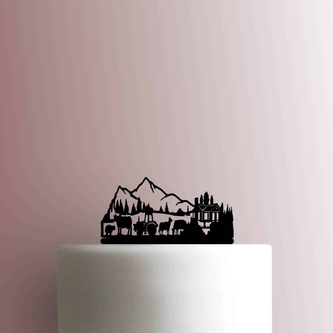 Farm Scene - Acrylic Cake Topper
