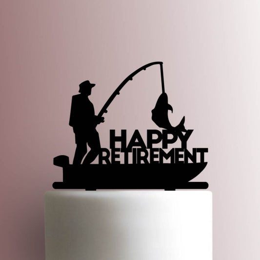 Fisherman Happy Retirement - Acrylic Cake Topper