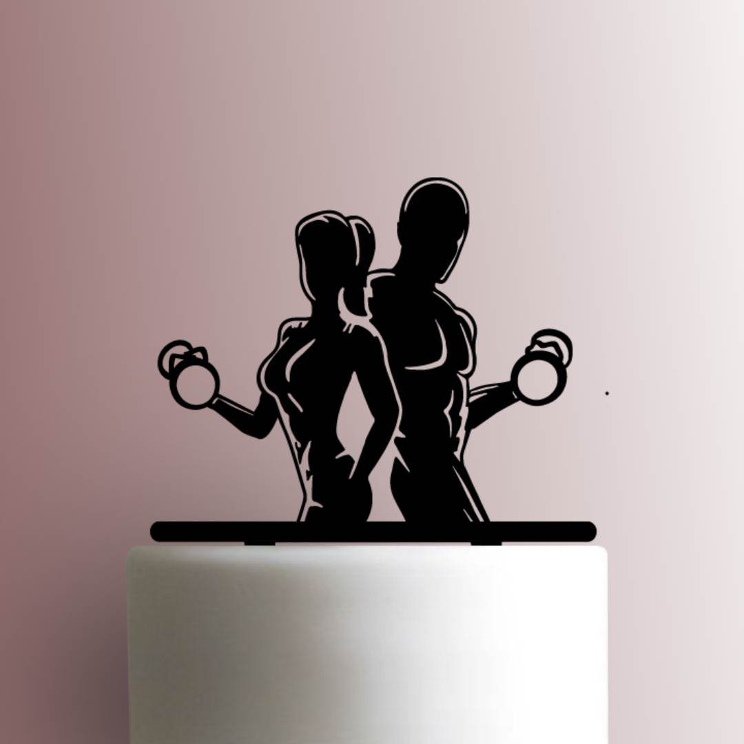 Fitness Couple - Acrylic Cake Topper