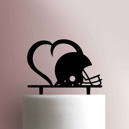 Football Heart- Acrylic Cake Topper