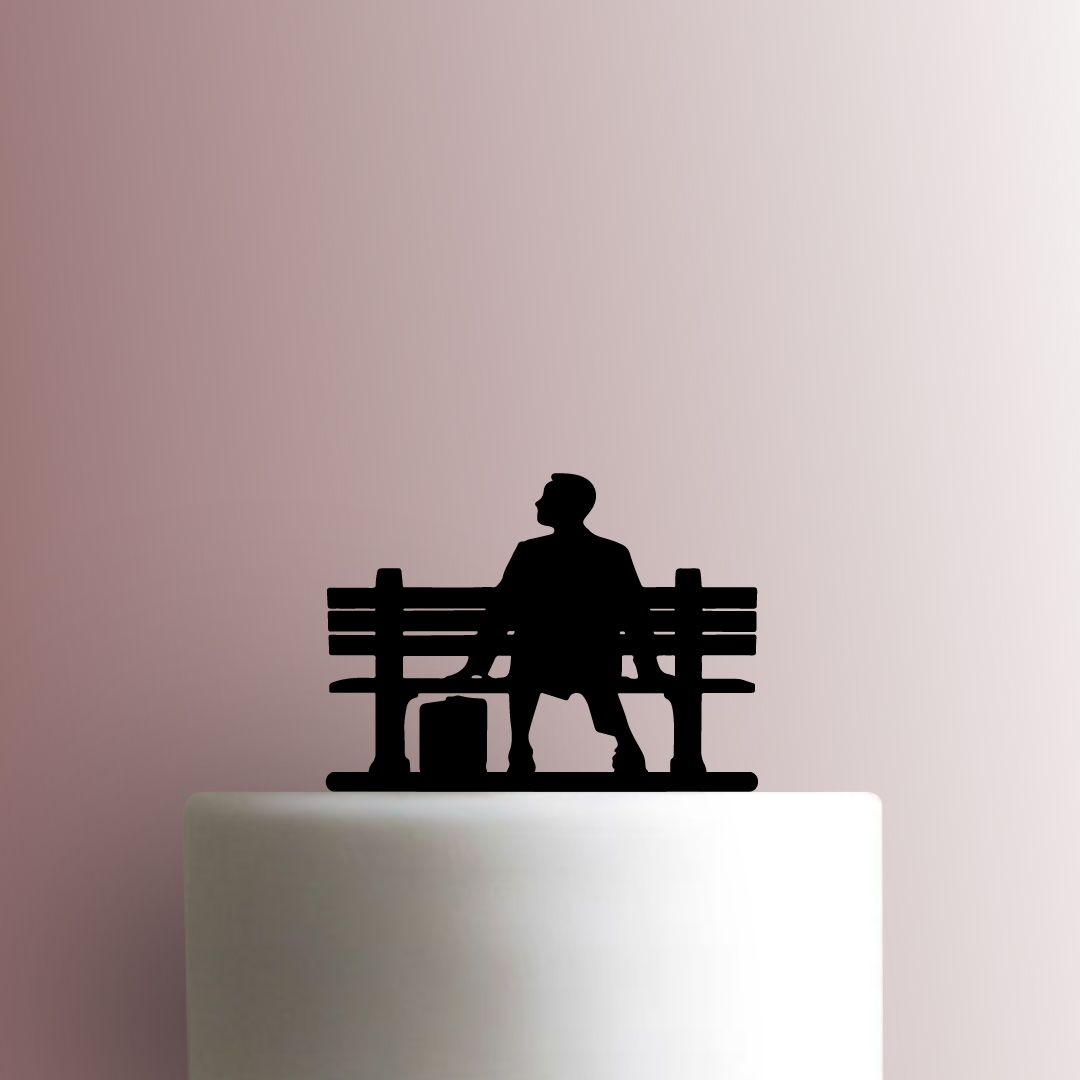 Forest Gump on Bench - Acrylic Cake Topper