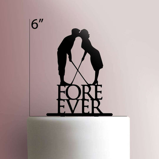 Fore Ever Golf Wedding- Acrylic Cake Topper
