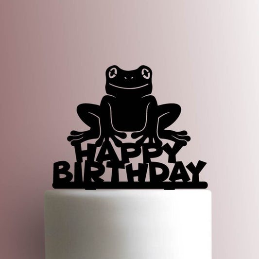 Frog Happy Birthday - Acrylic Cake Topper