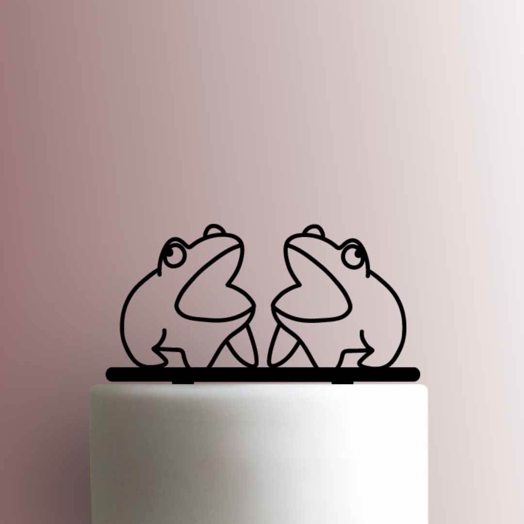Frogs Croaking - Acrylic Cake Topper