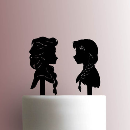 Frozen ? Elsa and Ana - Acrylic Cake Topper
