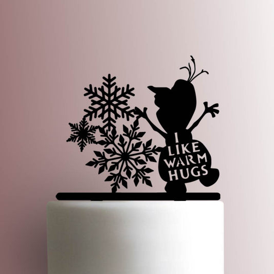 Frozen ? Olaf I Like Warm Hugs - Acrylic Cake Topper